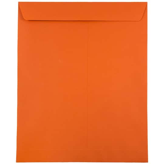 JAM Paper 10" x 13" Orange Open End Catalog Envelopes